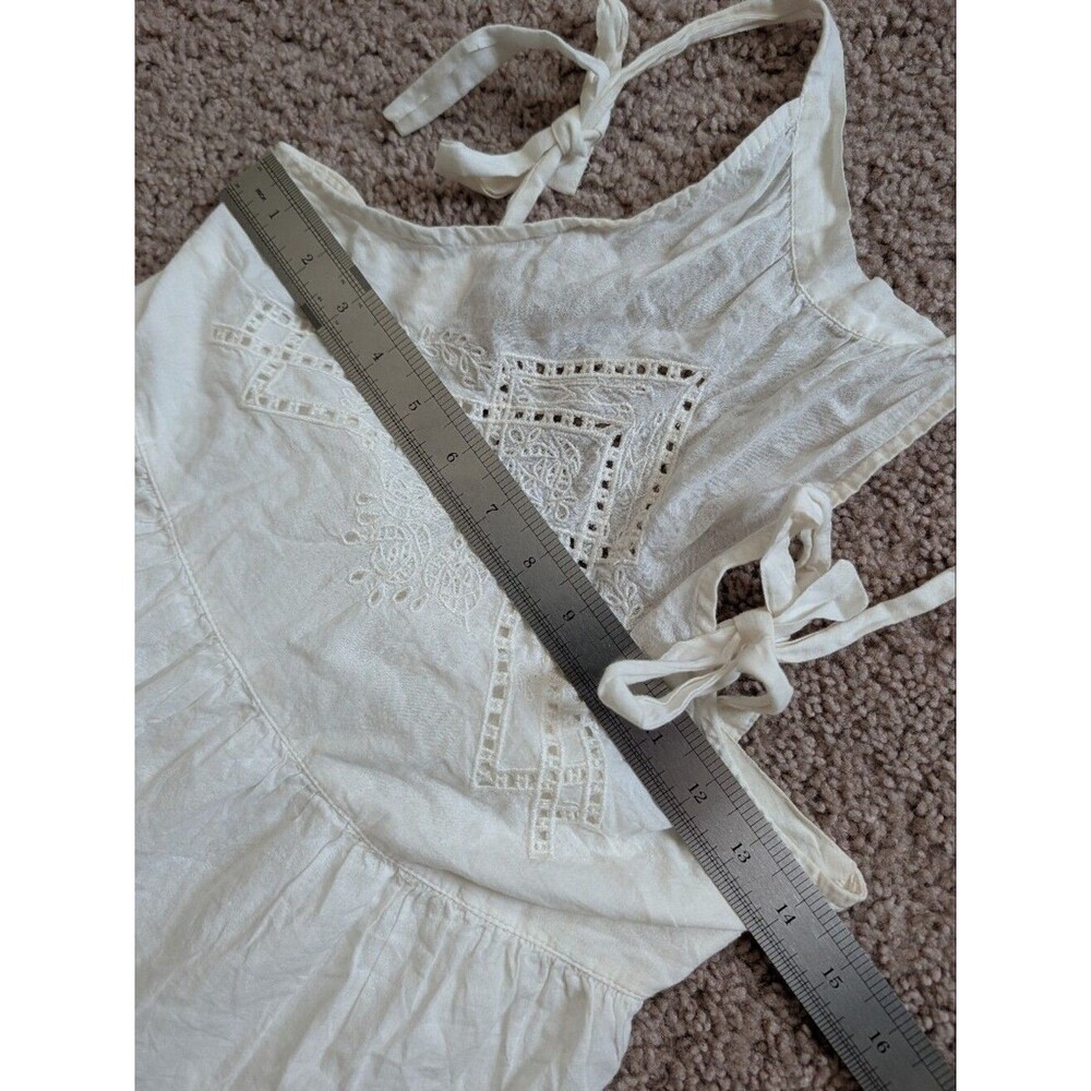 Urban Outfitters Womens White Head In The Clouds Halter Eyelet Mini Dress XS - Picture 9 of 12